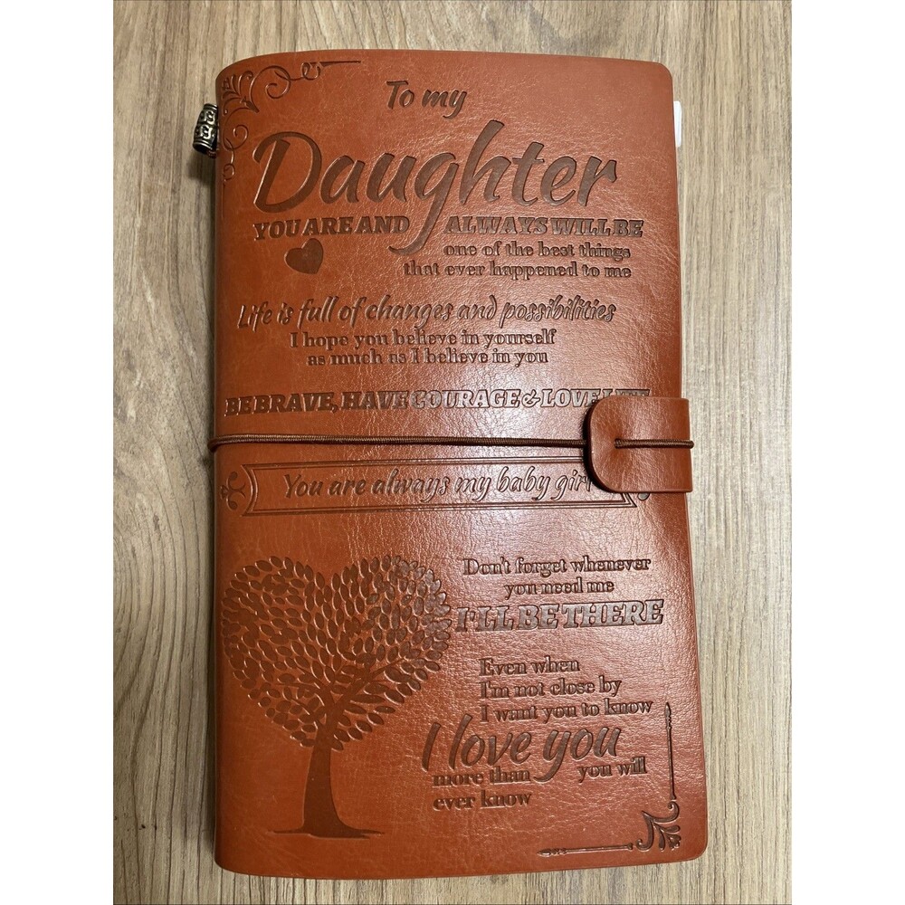 *To My Daughter* 136 Sheet Leather Journal Notebook